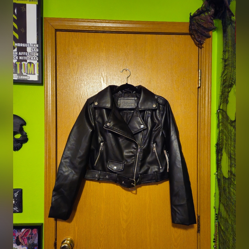 Bada$$ Lil' Faux Leather Moto Jacket ☠️ black as your soul, except with pockets!